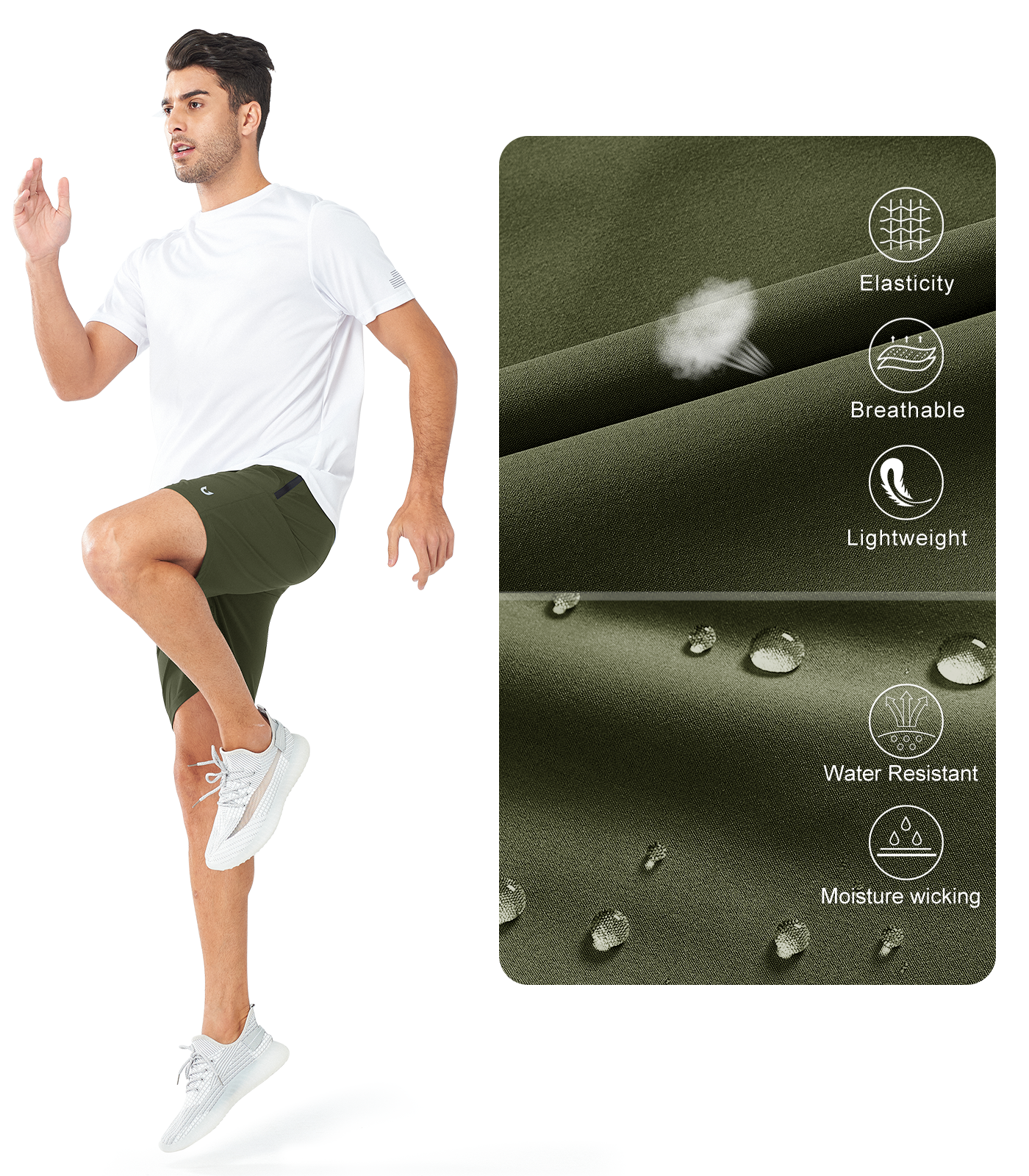 Men's Workout Sweat Shorts With Pockets Biker Cycling Shorts