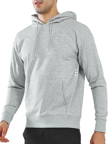 Men's Cotton Hoodies Drawstring Long Sleeve Casual Sweatshirts