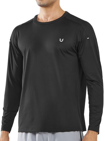 Men's Long Sleeve Running Shirts Gym Quick Dry Tops