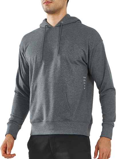 Men's Cotton Hoodies Drawstring Long Sleeve Casual Sweatshirts