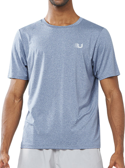 Men's Workout Sweat Wicking Short Sleeve Shirts