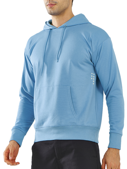 Men's Cotton Hoodies Drawstring Long Sleeve Casual Sweatshirts