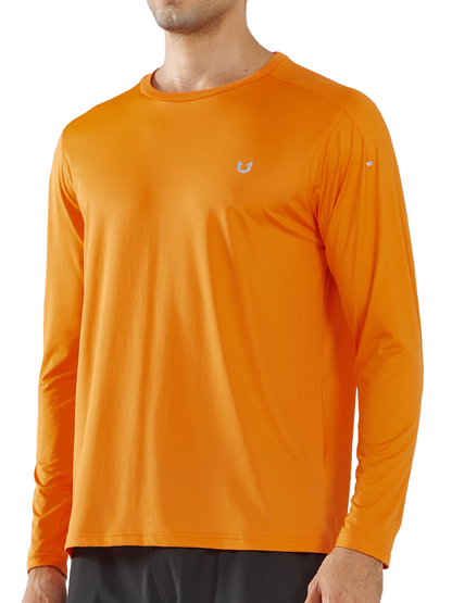 Men's Long Sleeve Running Shirts Gym Quick Dry Tops