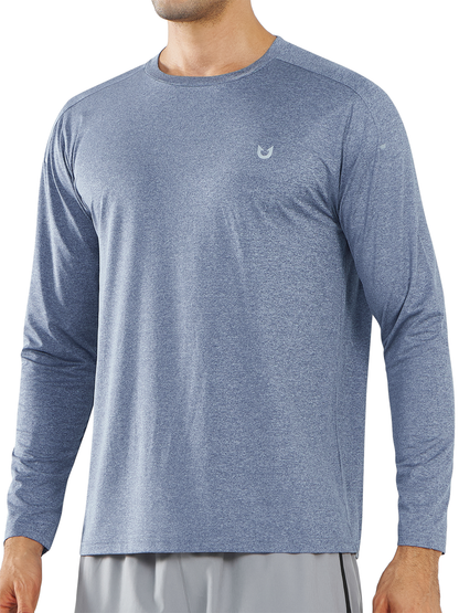 Men's Long Sleeve Running Shirts Gym Quick Dry Tops
