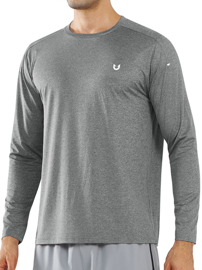 Men's Long Sleeve Running Shirts Gym Quick Dry Tops