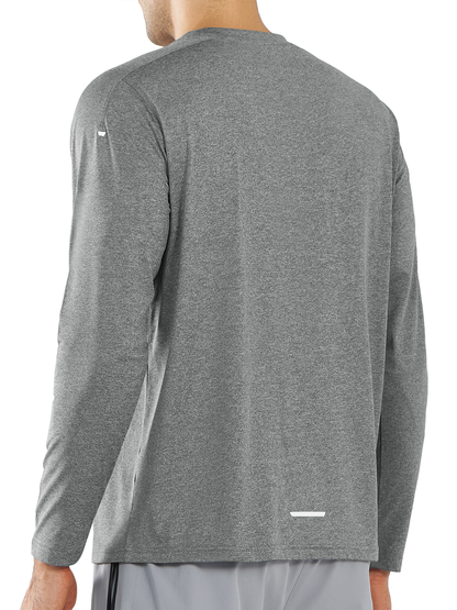 Men's Long Sleeve Running Shirts Gym Quick Dry Tops