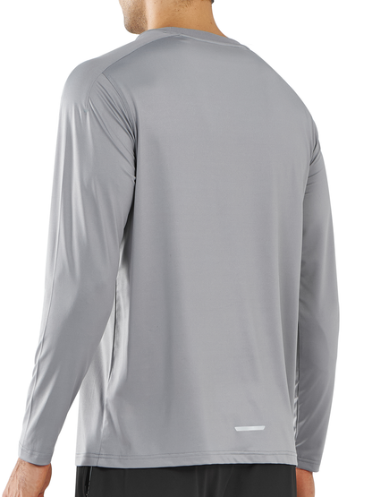 Men's Long Sleeve Running Shirts Gym Quick Dry Tops
