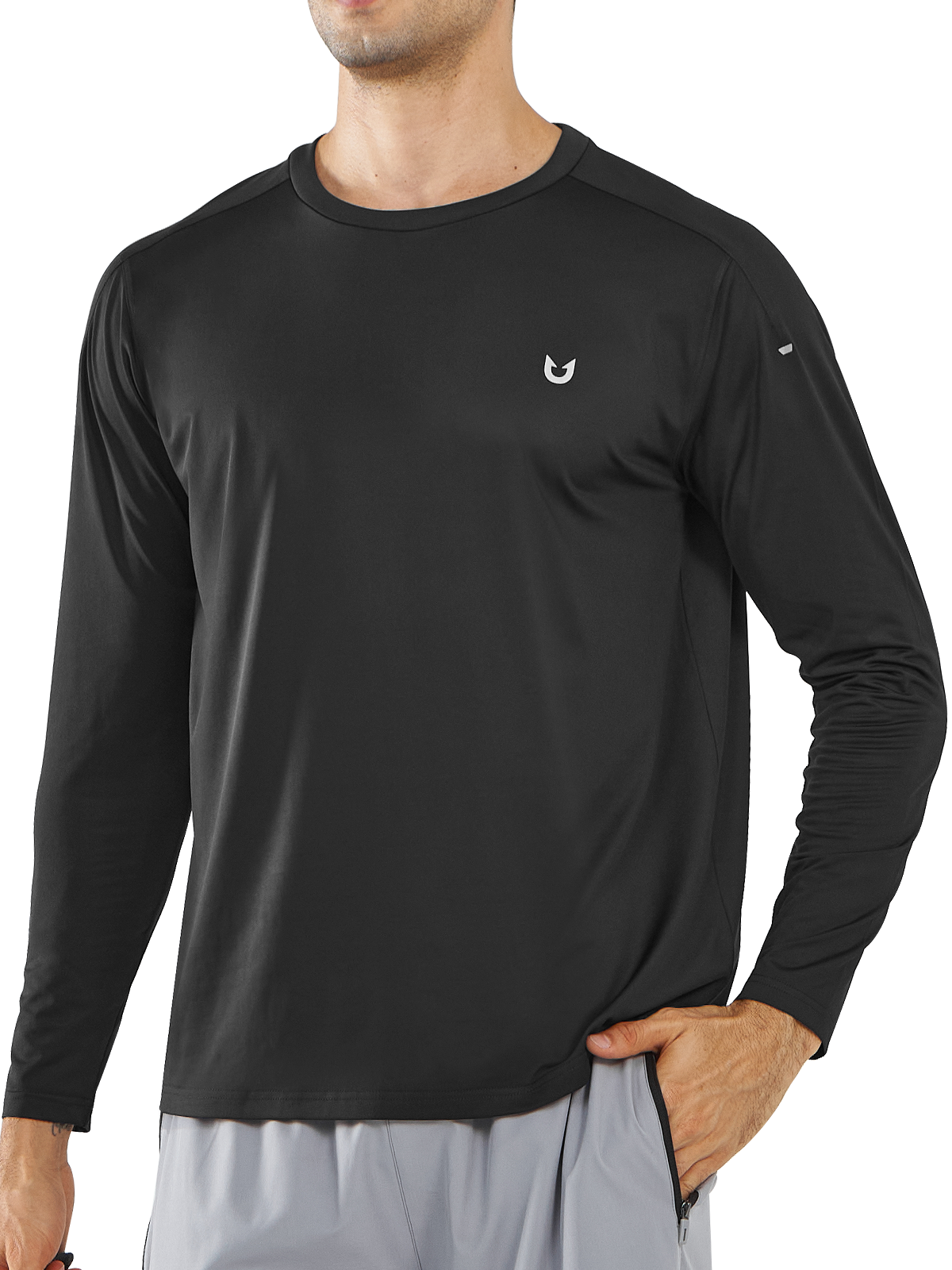 Men's Long Sleeve Running Shirts Gym Quick Dry Tops