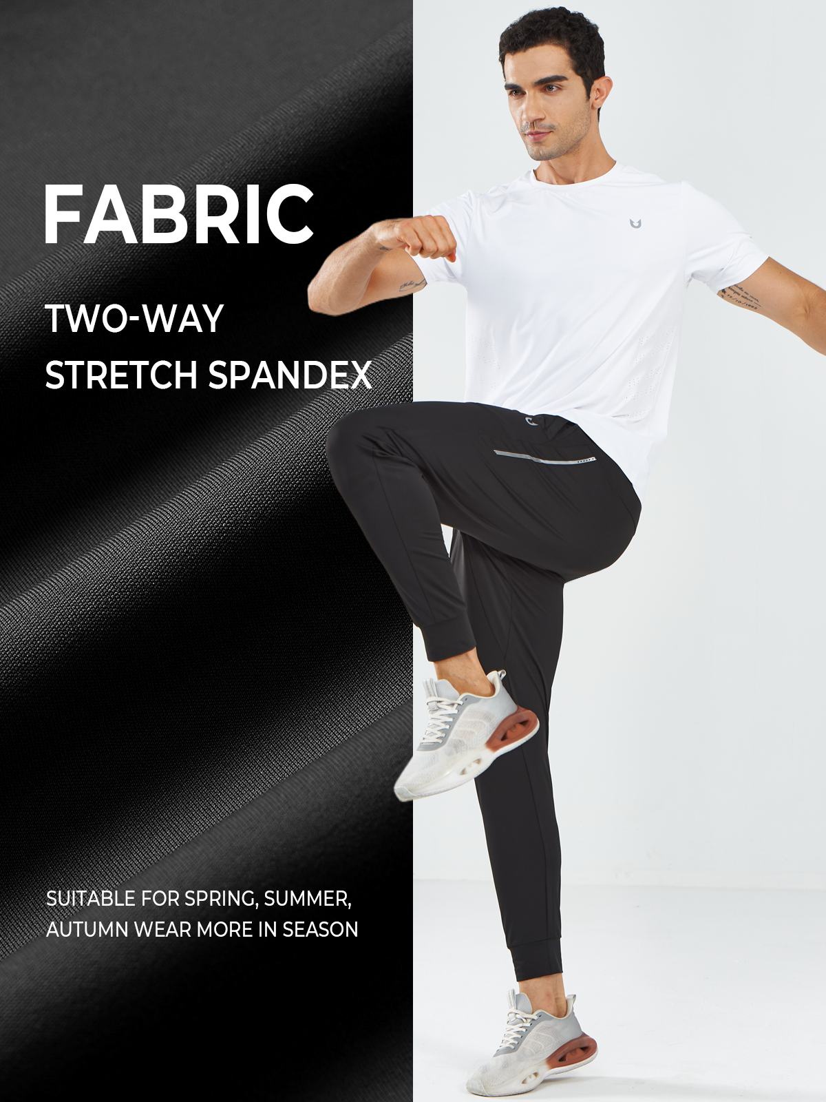 Men's Sweatpants with Zipper Pockets Workout Joggers